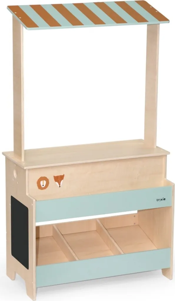 Étal de marché Trixie : jouet en bois stable pour stimuler l'éveil