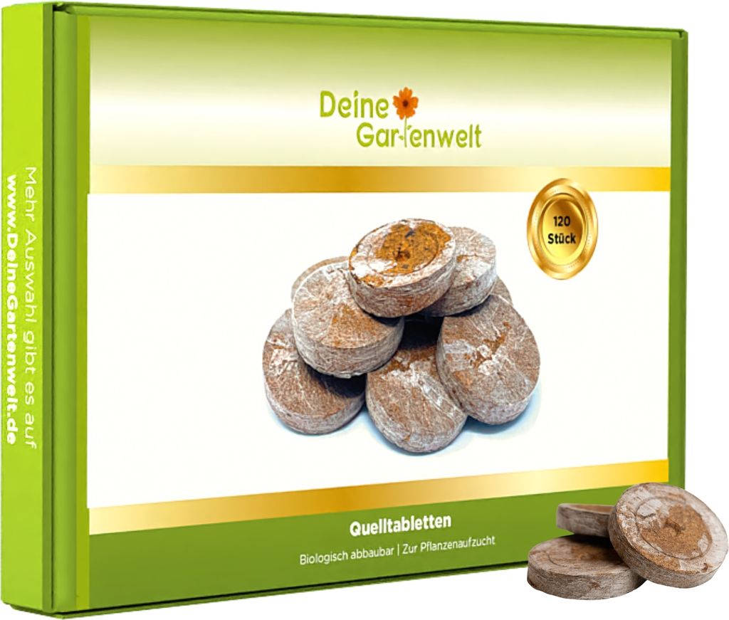Quelltabletten 120x Kokos-Torf Quelltabs - Anzuchttabs für Produktbild 