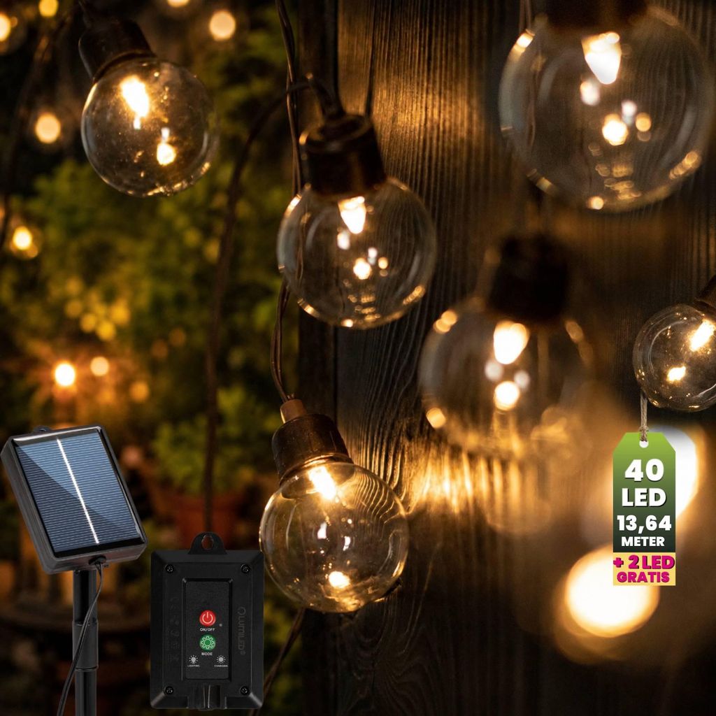 Solární světelná řetěz LUMILED pro venkovní použití, 13,5 Obrázek produktu 