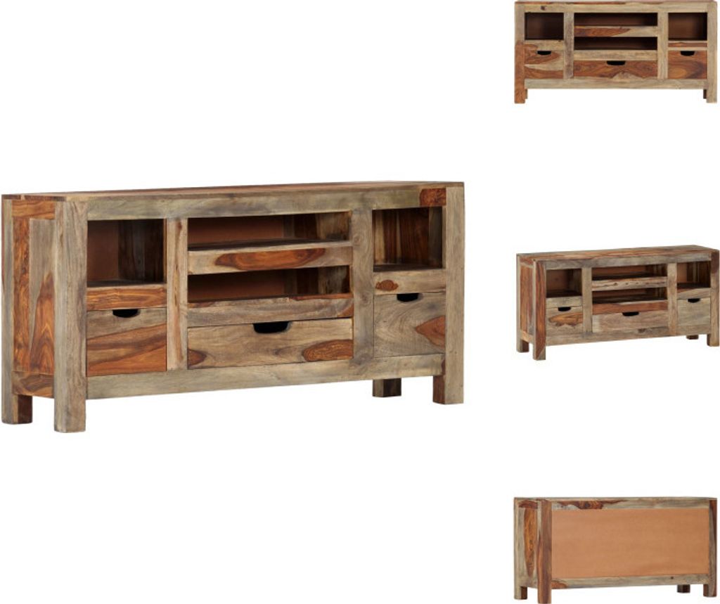 vidaXL Sideboard 100x30x50 cm Massivholz Palisander - Sideboards