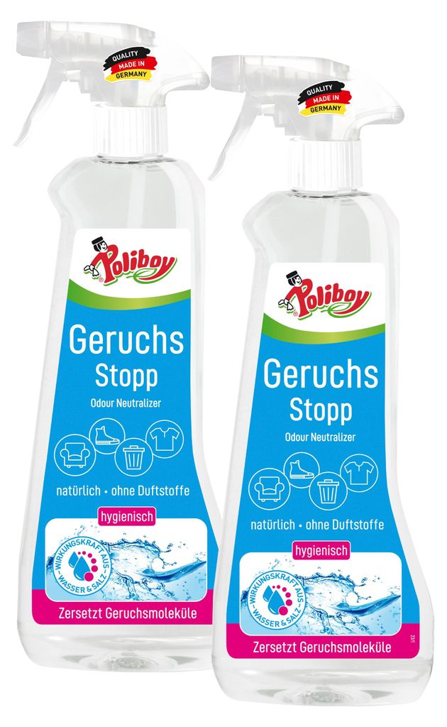 Poliboy Aktiv Geruchs Stopp - 2 x 500ml - Geruchsentferner Produktbild 