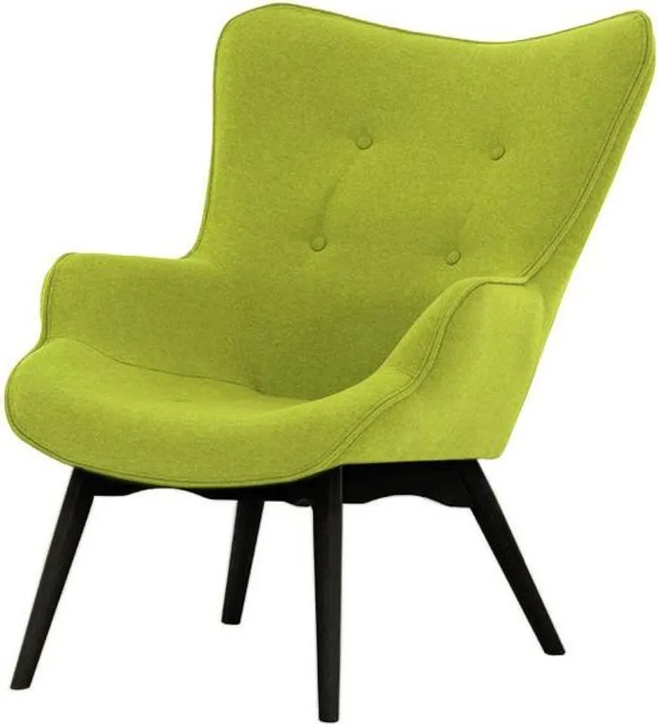 Bergère moderne à oreilles Ducon-Baku noir pour salon cosy chic