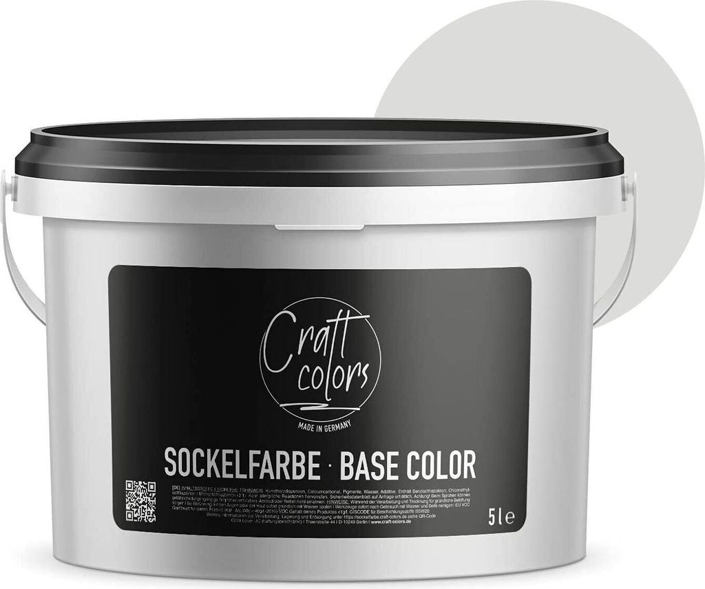 Sockelfarbe 5L Seidengrau | hochwertige Farbe für Beton, Produktbild 