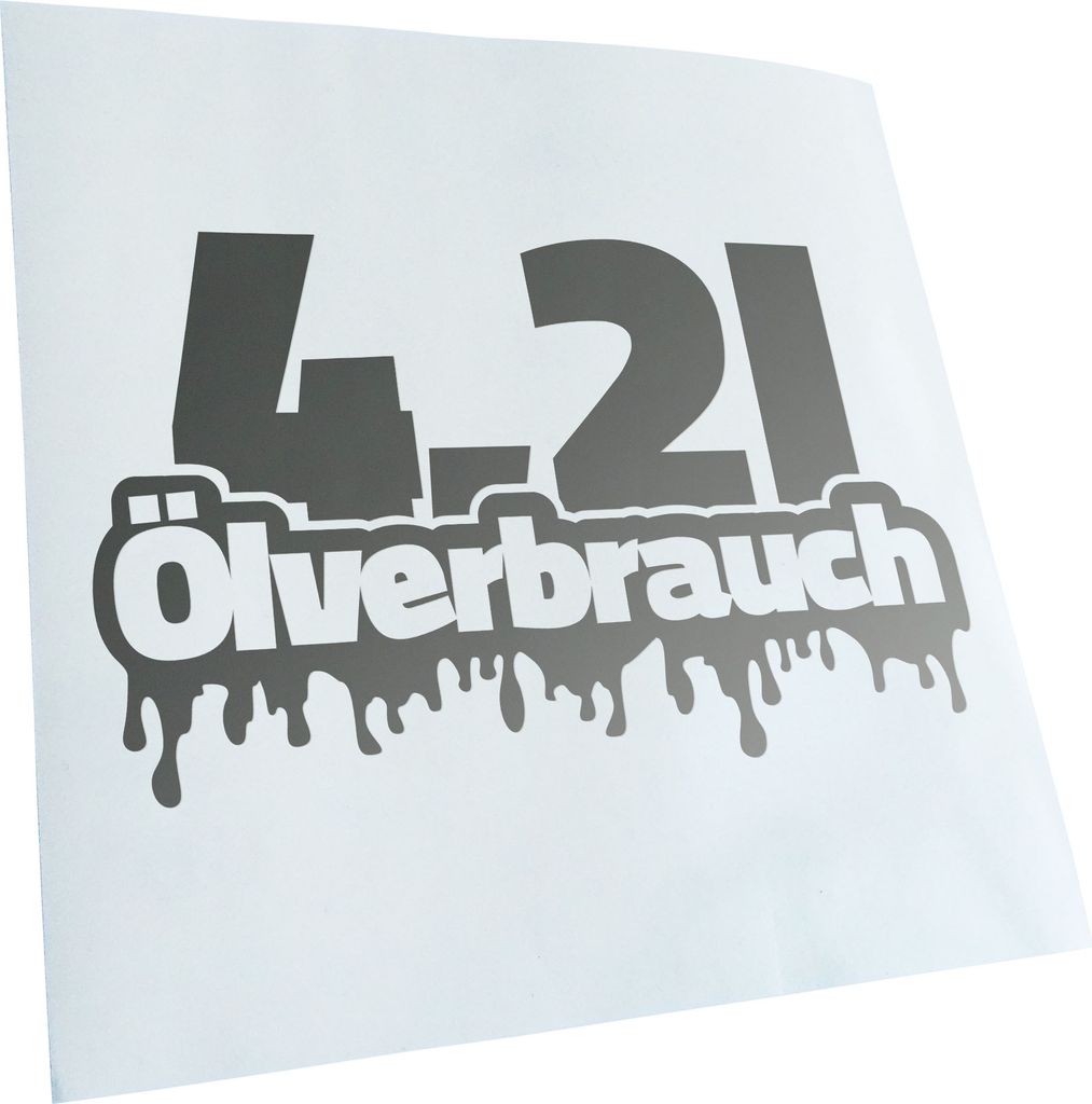 hauptsachebeklebt Kiwistar - Autoaufkleber - 4,2 Liter Ölverbrauch - Tuning Heckscheibe - Aufkleber für Auto Kfz Fahrrad, LKW, Truck Mofa