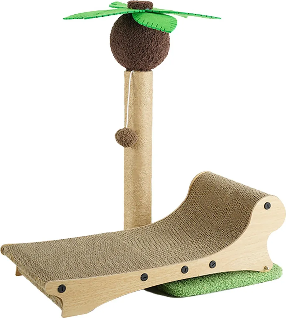Poteau à griffer pour chat d'intérieur avec zone de repos relaxante