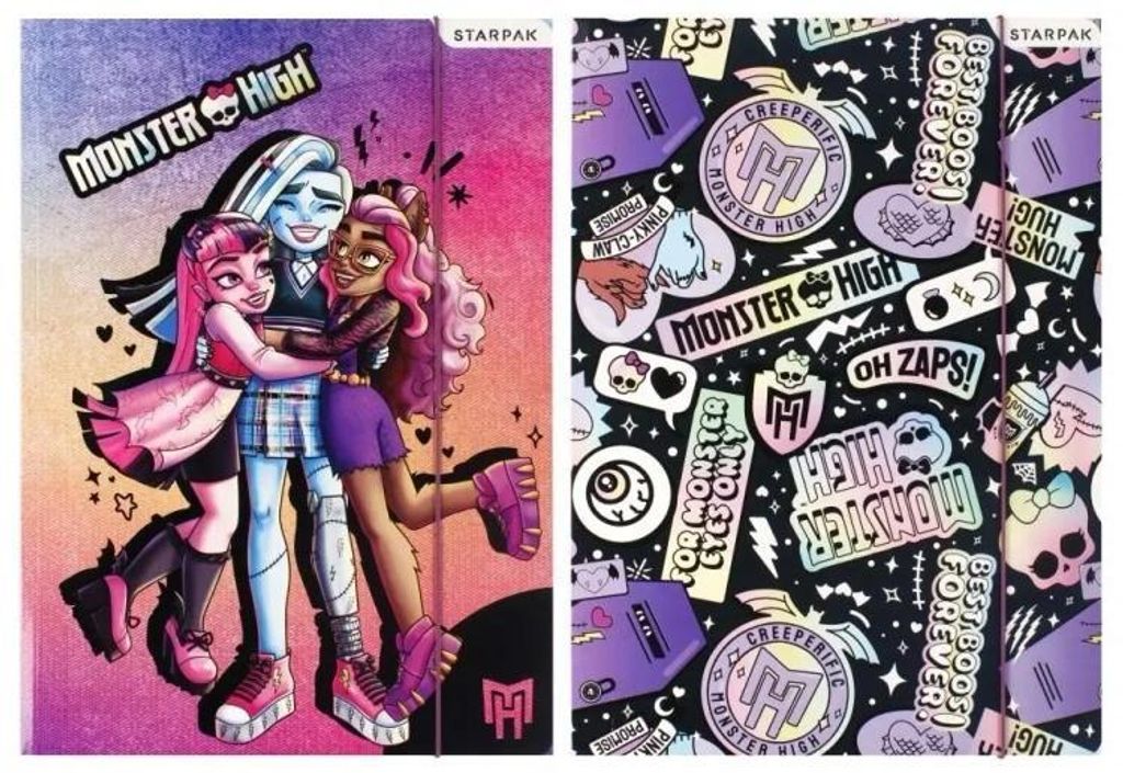 A4-Mappe mit Gummiband „Monster High“ – STARPAK