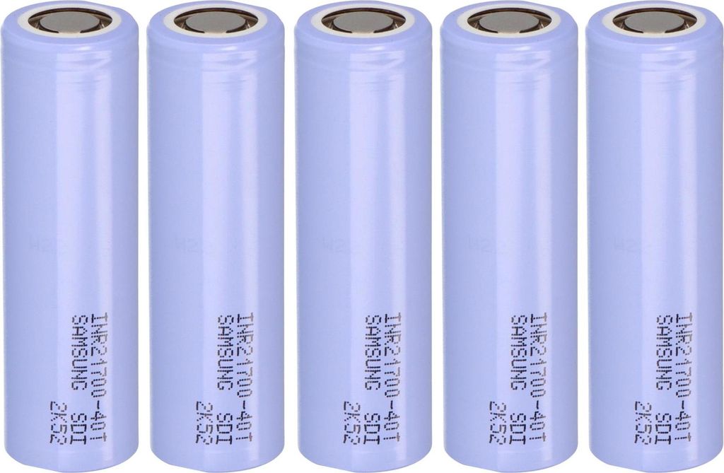 5er-Set Samsung INR21700-40T 3,6V 4000mAh 35A Li-Ion-Akku Produktbild 