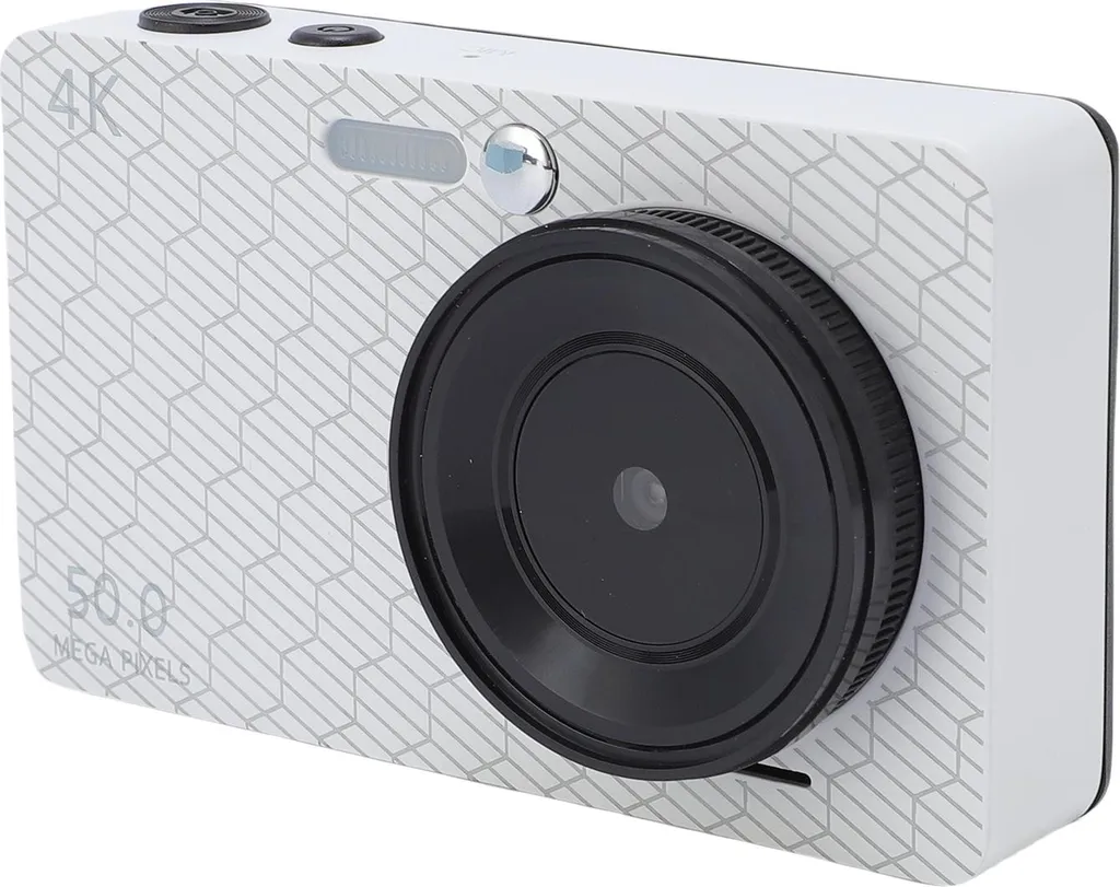 Appareil photo numérique 4K 50 MP blanc avec autofocus et zoom 16x