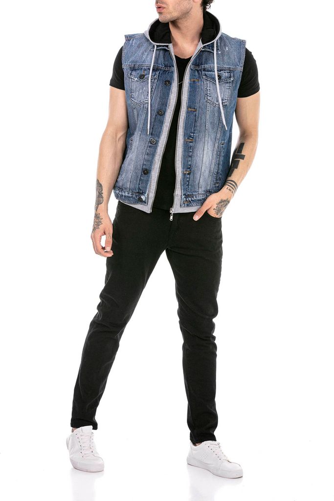 Red Bridge Herren Weste Denim Blau S