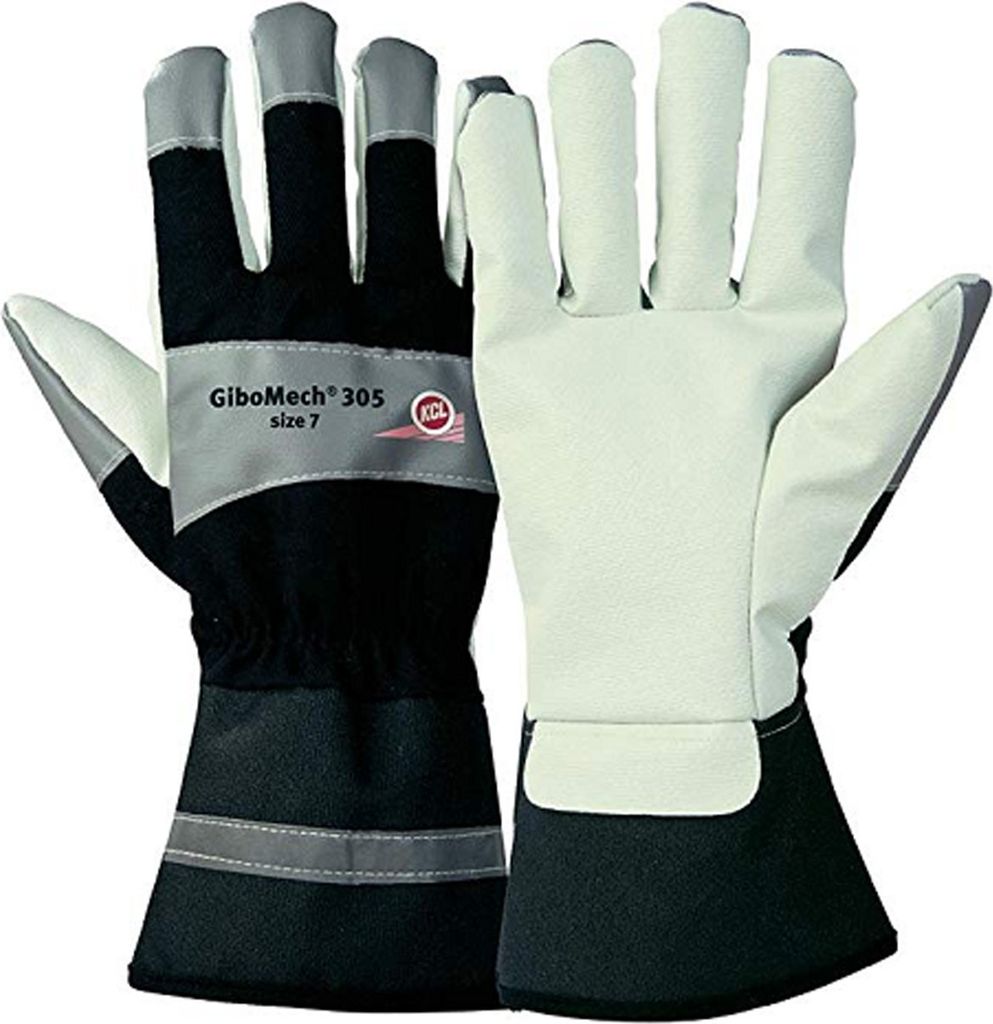 10 Paar KCL GIBOMECH Handschuhe beige/schwar...