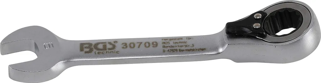Finis les écrous bloqués : clé à cliquet 9 mm courte BGS 30709 robuste