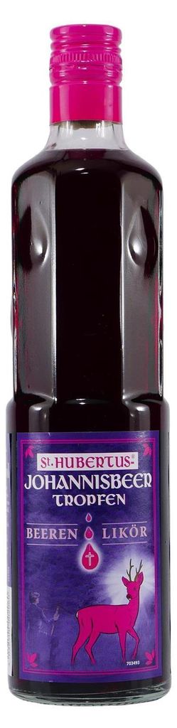 St. Hubertus Johannisbeer-Tropfen Beeren Likör Produktbild 