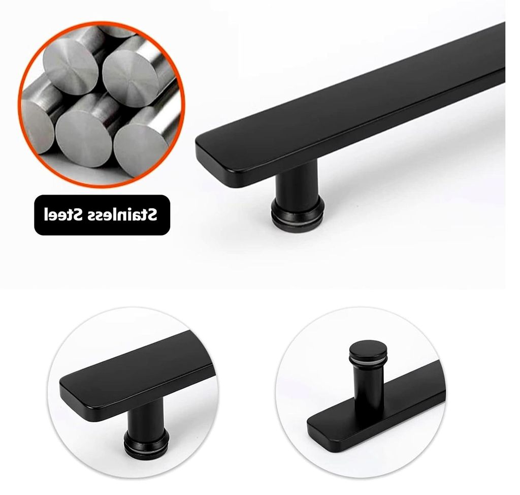 Glastürknäufe, Duschtürgriff aus Edelstahl, Haltegriff für Badezimmer, Mattschwarz, Türgriff zum Drücken und Ziehen, Handtuchhalter