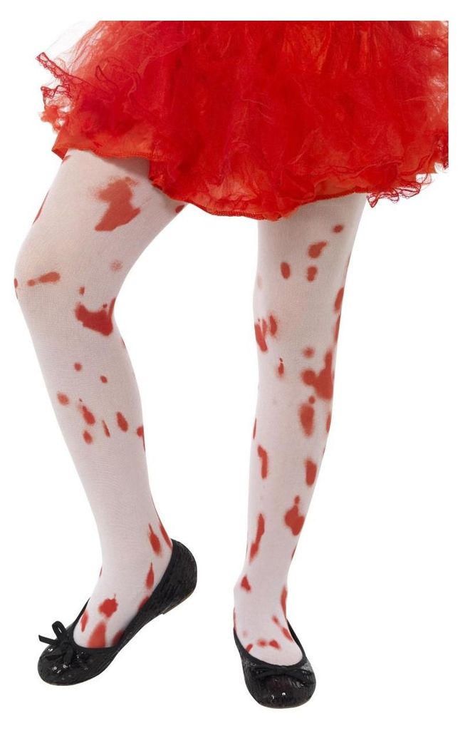 Kinder Strumpfhose Blutspritzer für Halloween Verkleidungen Produktbild 