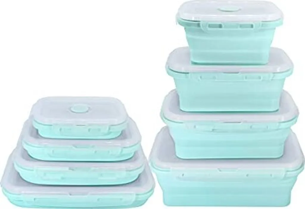Set Contenitori Silicone BJ 4 Pezzi - Meal Prep e Dieta Salvaspazio - 8