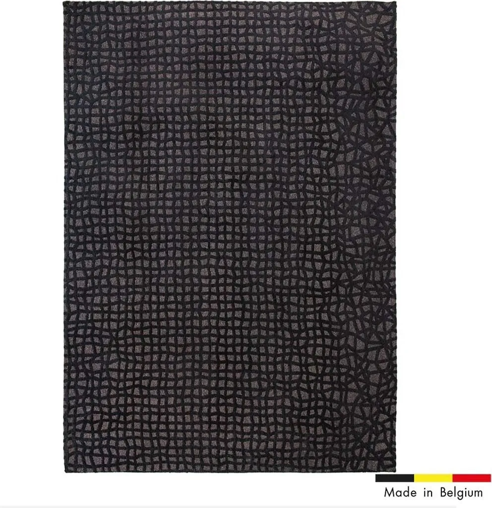 Tapis Tissage Plat Noir Louis De Poortere 9247 Trammel 80 x 150 cm