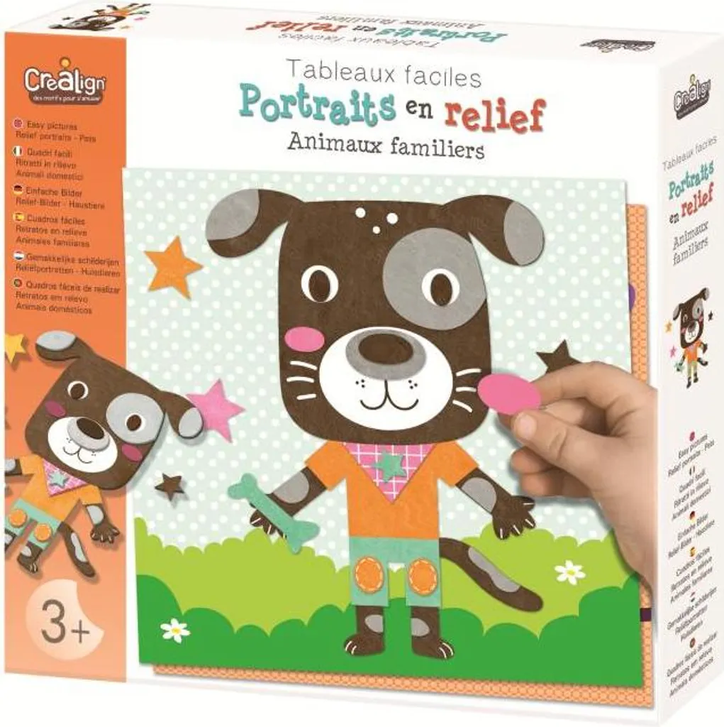 Crealign 3D kit de bricolage animaux domestiques en relief mousse