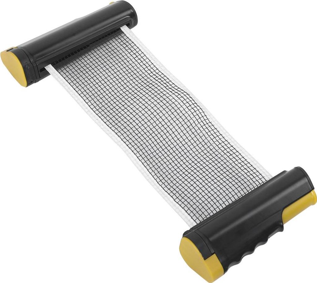 Tischtennis-Netz, zusammenklappbar & verstellbar, schwarz-gelb, für Indoor- & Outdoor-Tischtennis