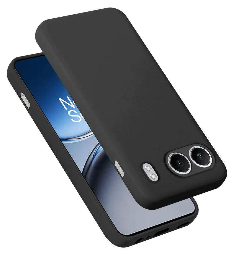 Cadorabo 3x Pellicola Protettiva copertura completa compatibile con OnePlus Nord in TRASPARENTE con NERO - Pacco di 3 Vetro di protezione del display con durezza 9H con compatibilità 3D touch