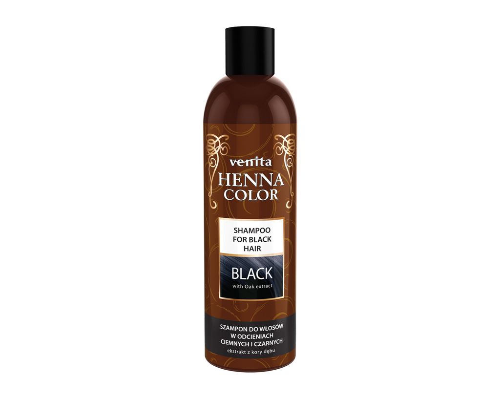 "Henna Color" Tönungsshampoo "Black" für schwarzes Haar Produktbild 