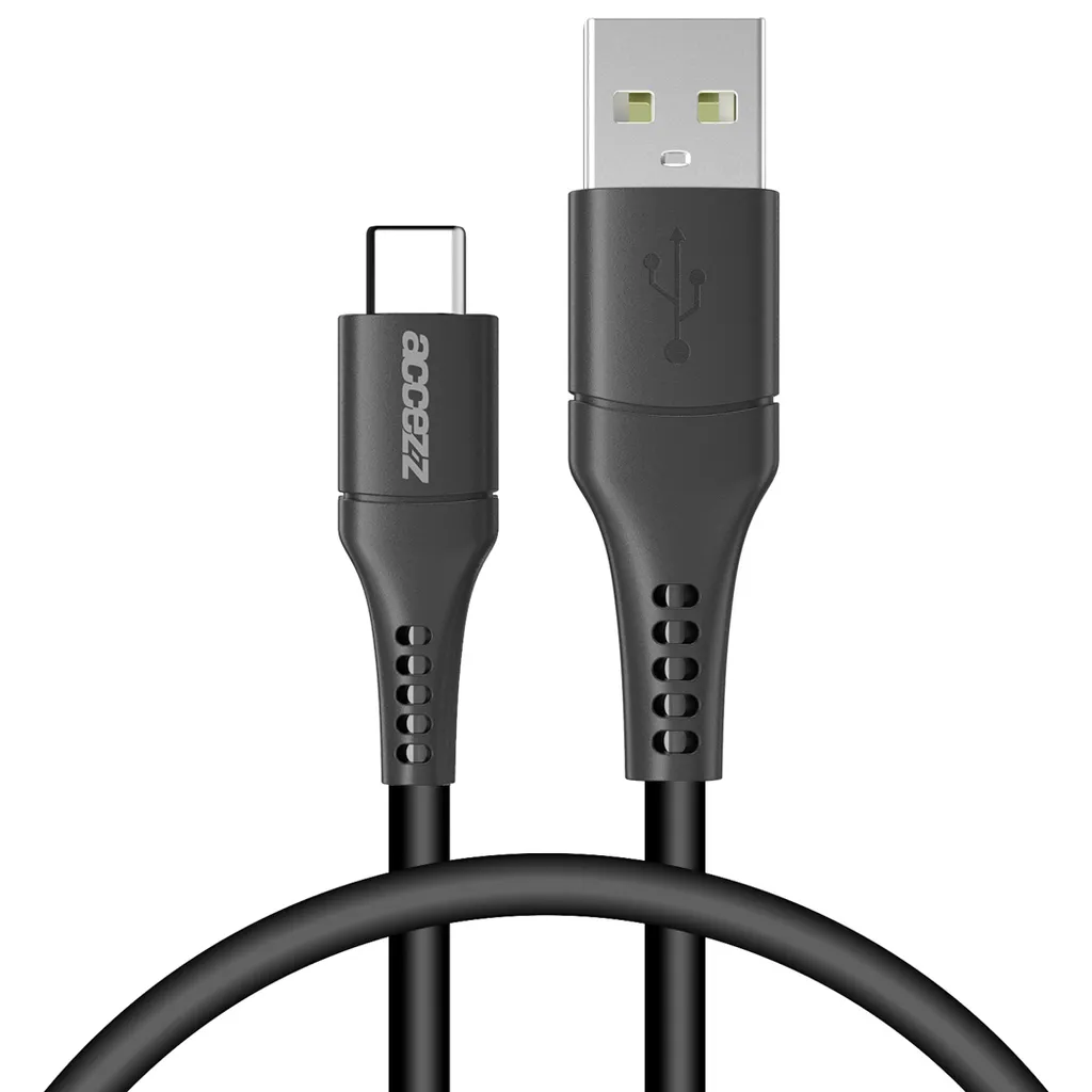 Cavo USB-C da Viaggio Accezz 0,2m - Piccolo, Nero, Indistruttibile