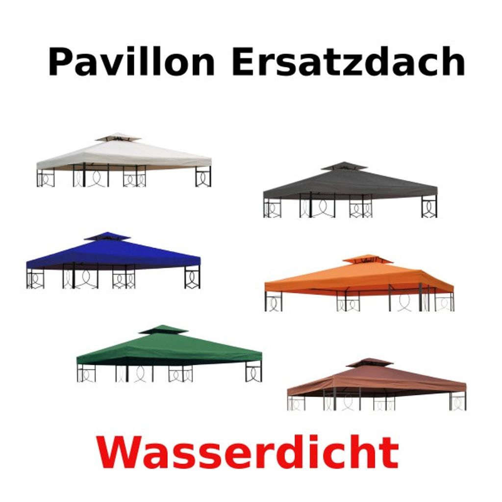 Kaminabzug Grün 270gr/m² 3x3m m Ersatzdach WASSERDICHT für Pavillon ca 