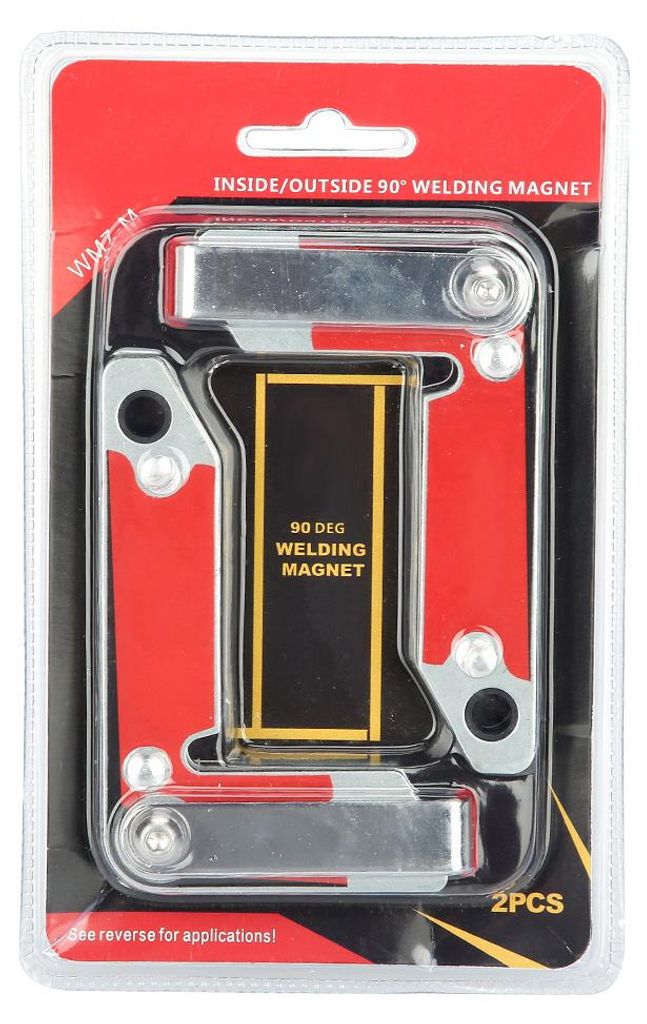 2 Stück Magnetschweißklemme Magnethalter Fixierer mit Griff 30/60/90 Grad