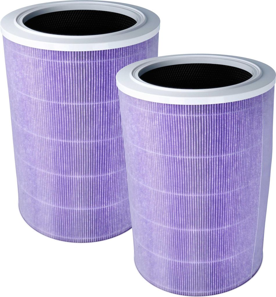 vhbw 2x HEPA Filter Ersatz für Xiaomi SCG4011TW für Luftreiniger - Ersatz-Filter mit integriertem Aktivkohle-Filter, antibakteriell