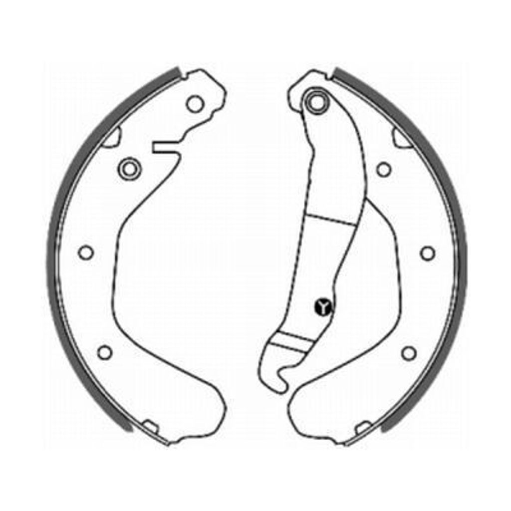 ABE Bremsbackensatz Trommelbremse Hinten für OPEL Kadett E CC (T85) C0X005ABE