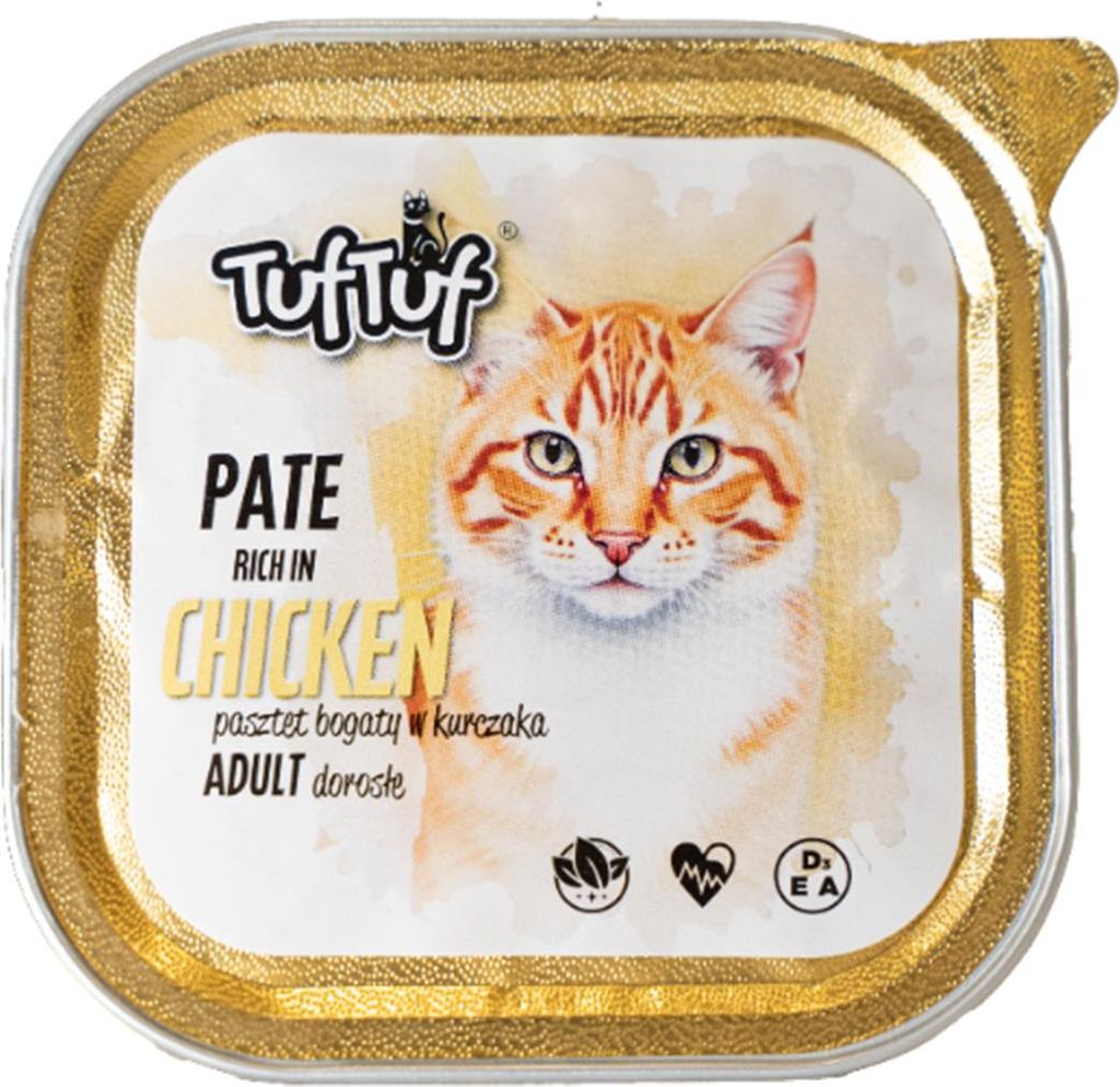 Tuftuf | Mokré krmivo pre mačky – kuracia paštéta – 100 g – Obrázok produktu 