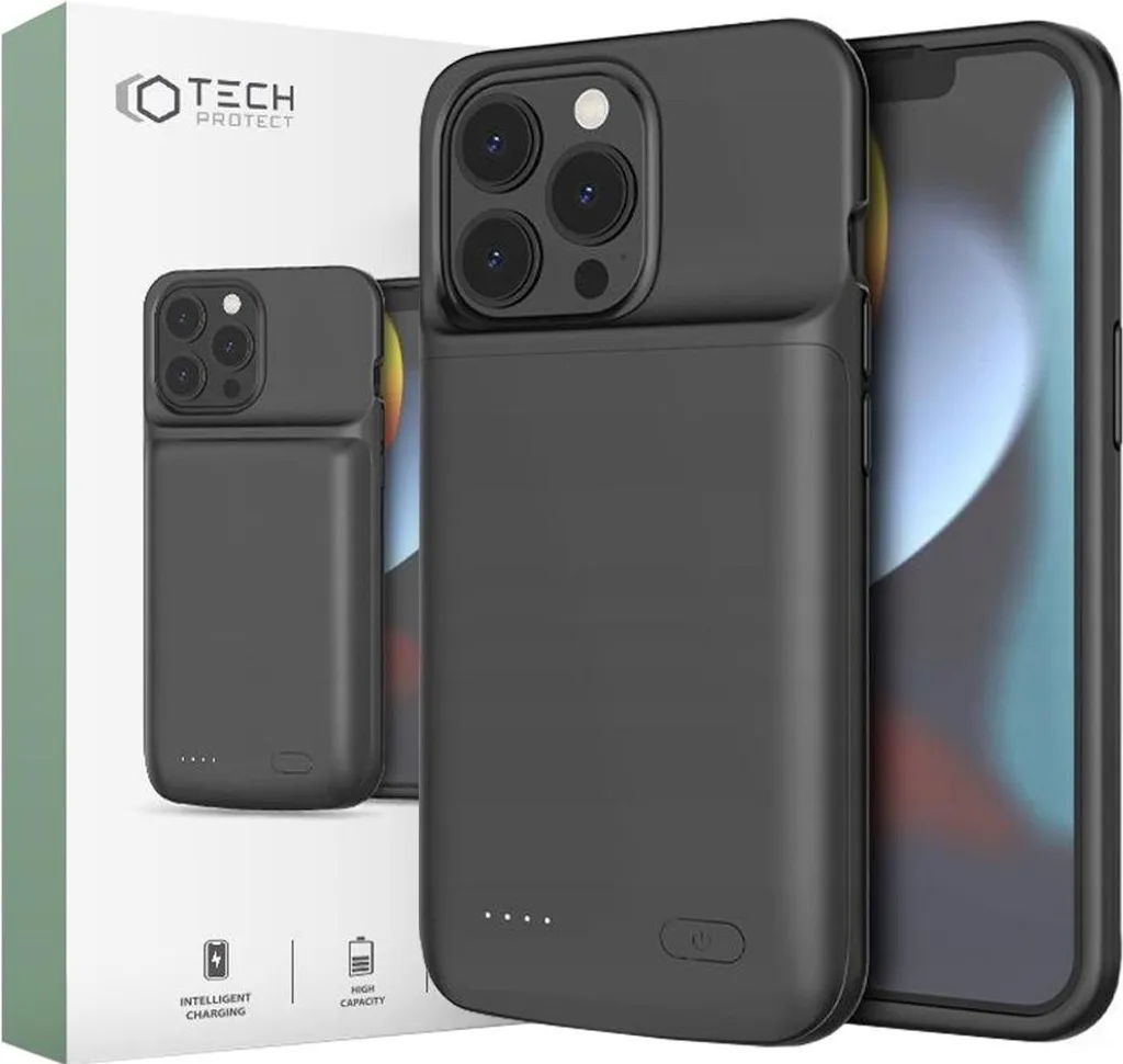 Custodia Batteria iPhone 14 Pro 4800mAh Tech-Protect Nero - PowerCase