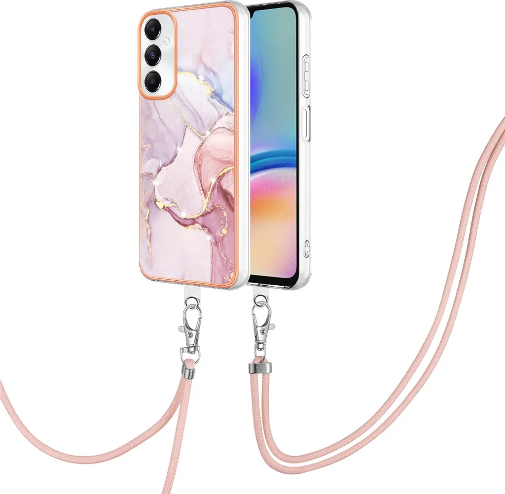 Custodia Samsung Galaxy A05S con Cinturino Oro Rosa | Protezione TPU