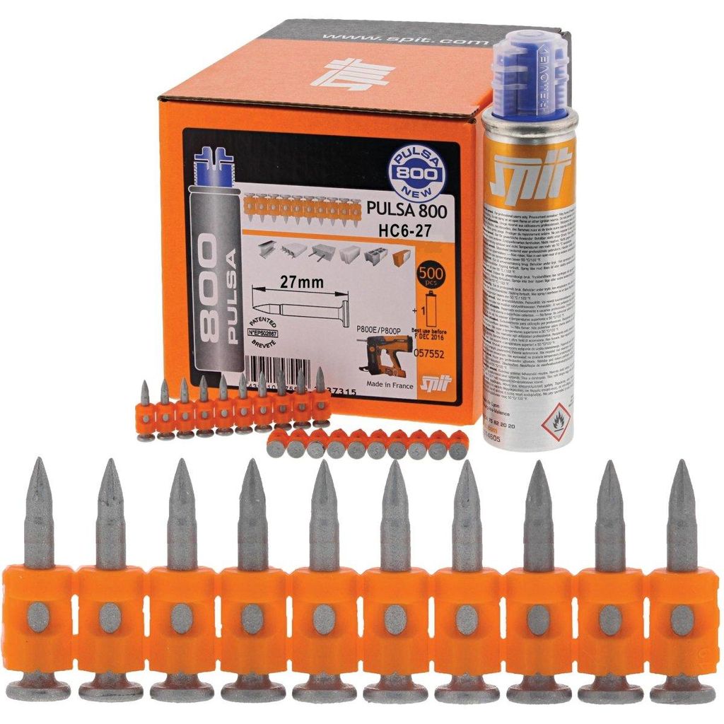 SPIT HC6-27, 27 mm, klince do betónu, oceľ, 500 ks + P800, Obrázok produktu 