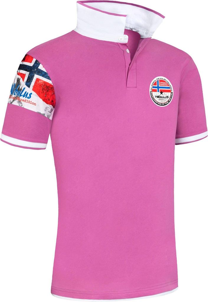 Nebulus Poloshirt PARAS Herren, Shirt, Sweatshirt, Polo, P5483 - Herren, violett-weiß, XXL