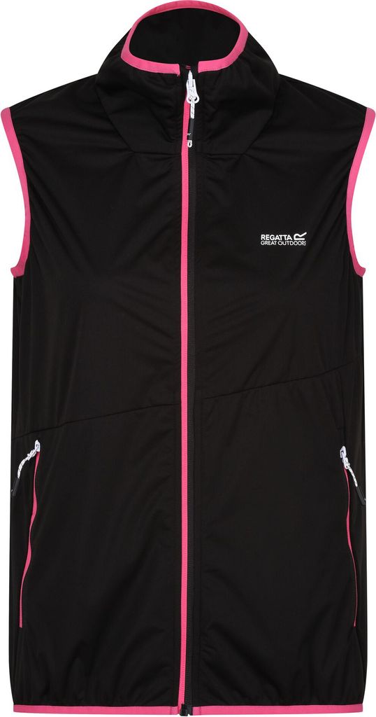 Regatta - Weste für Damen RG10366 (42 DE) (Schwarz/Flamingo-Rosa)