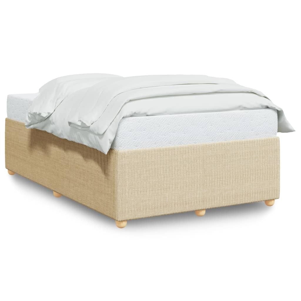"2026 Aktion"Bettgestell/Doppelbett ️Hochwertiges - Polsterbett Erwachsene/r /Kind - ohne Matratze - Creme 120x190cm Stoff - Klassische Betten Ne...