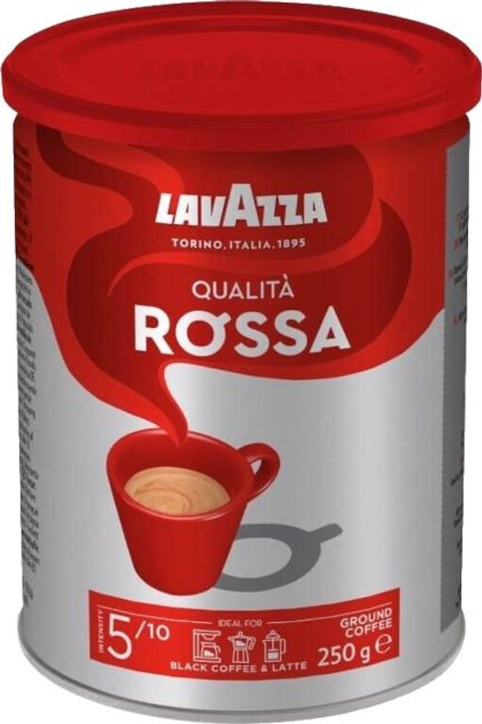 Lavazza Kaffee Qualita Rossa Espresso Röstkaffee Bohnenkaffee Gemahlen 250g
