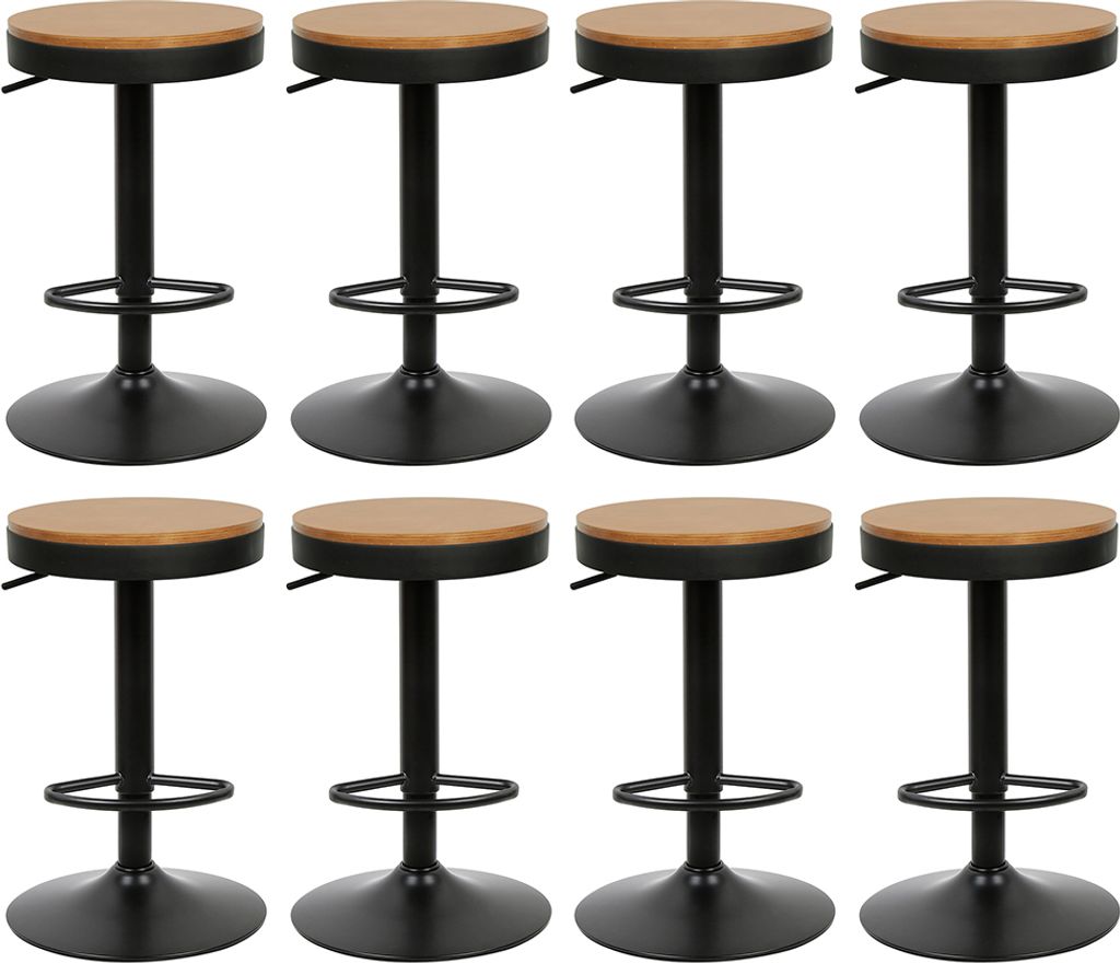 lot de 8 tabourets de bar Chaise de bar en bois Tabouret de Image du produit 