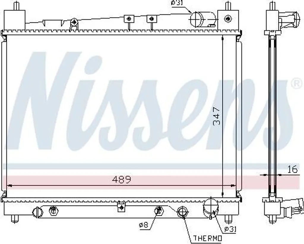 Radiateur moteur pour Toyota Yaris - Réparer le refroidissement 64799A