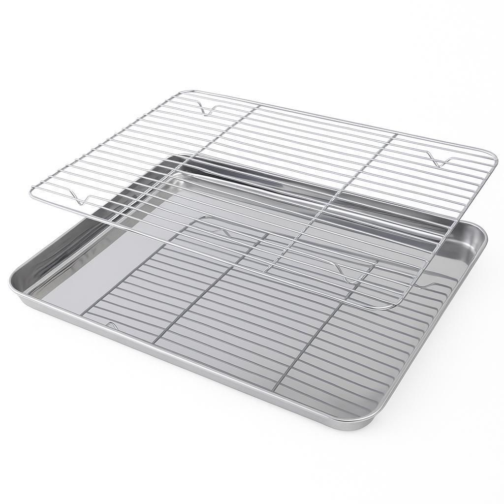 Gardenko Plaque de Cuisson avec Grille Inox, Plat à Four Image du produit 