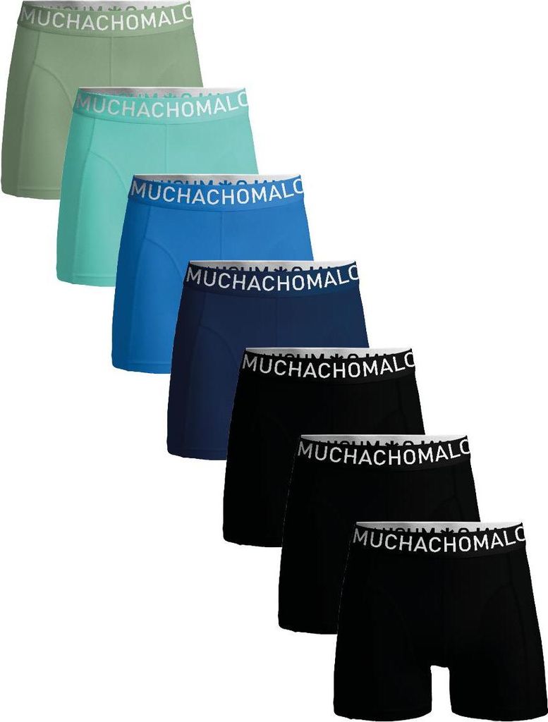 Muchachomalo Herren Boxershorts – 7er Pack – Baumwolle Stretch – Bequeme Unterwäsche – Größe L - LCSOLID1010-126