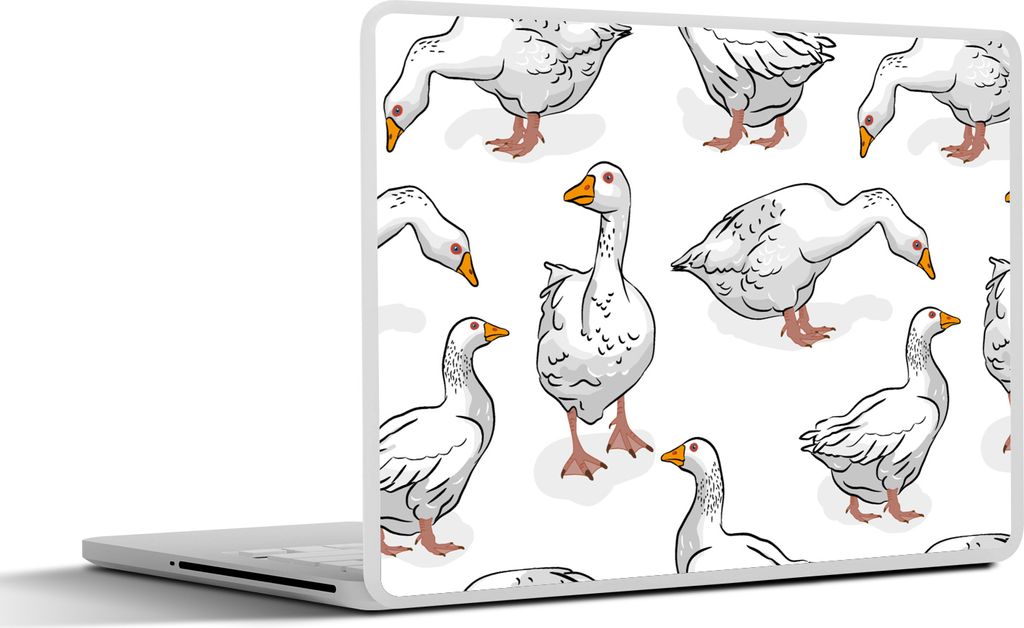 MuchoWow Laptop Aufkleber Sticker Cover Muster - Vogel - Gans 36.5x27.5 cm - Laptop-Sticker