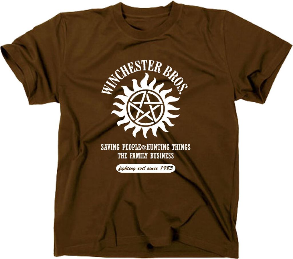 Styletex23 T-Shirt Winchester Bros Family Fan, braun, XXL