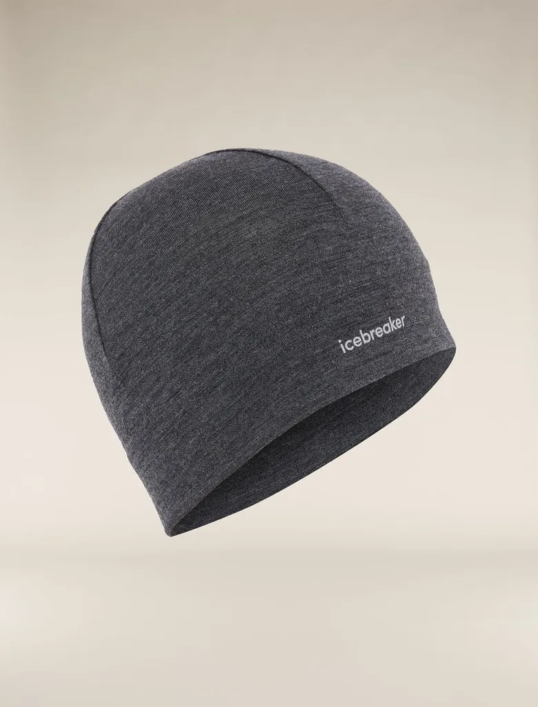 Bonnet Icebreaker 200 Oasis Gris - Protection Thermique 100% Mérinos