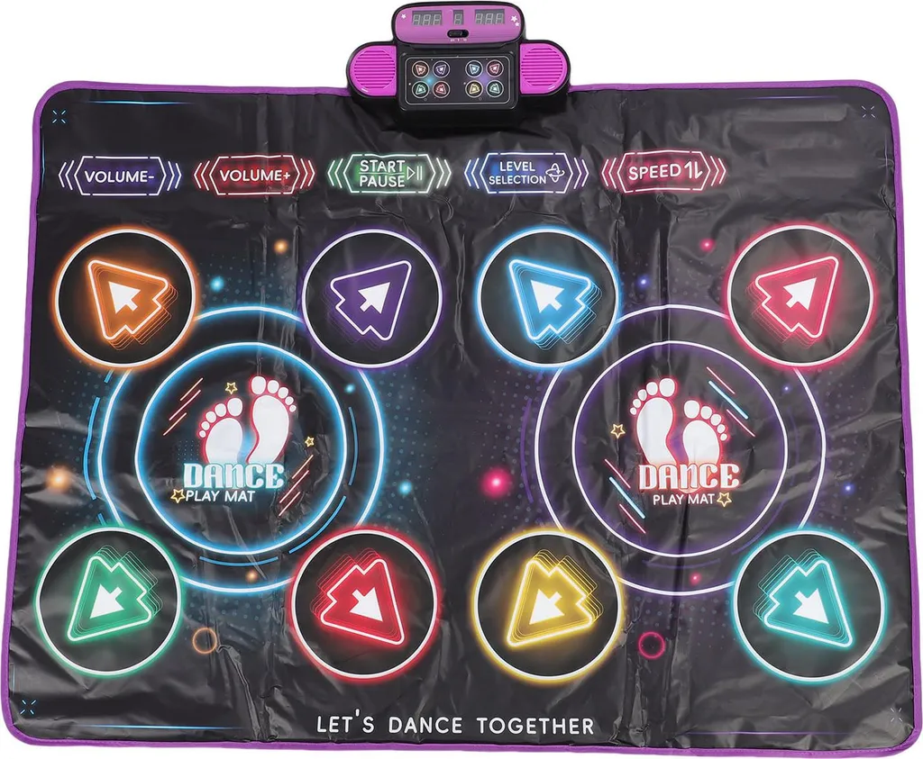 Tapis de danse Bluetooth pour deux joueurs avec éclairage LED intégré - 4