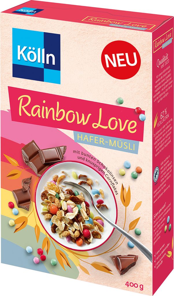 Kölln Müsli Rainbow Love, 8x400g Sparpaket Produktbild 