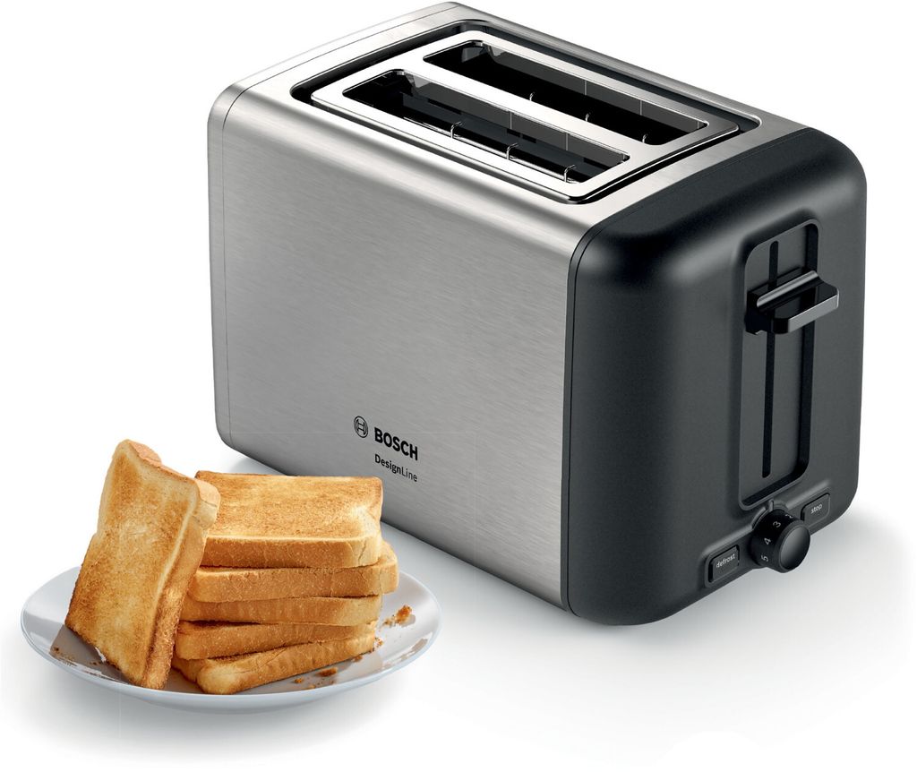 Bosch TAT3P420DE Toaster 2 Scheibe(n) Schwarz Produktbild 
