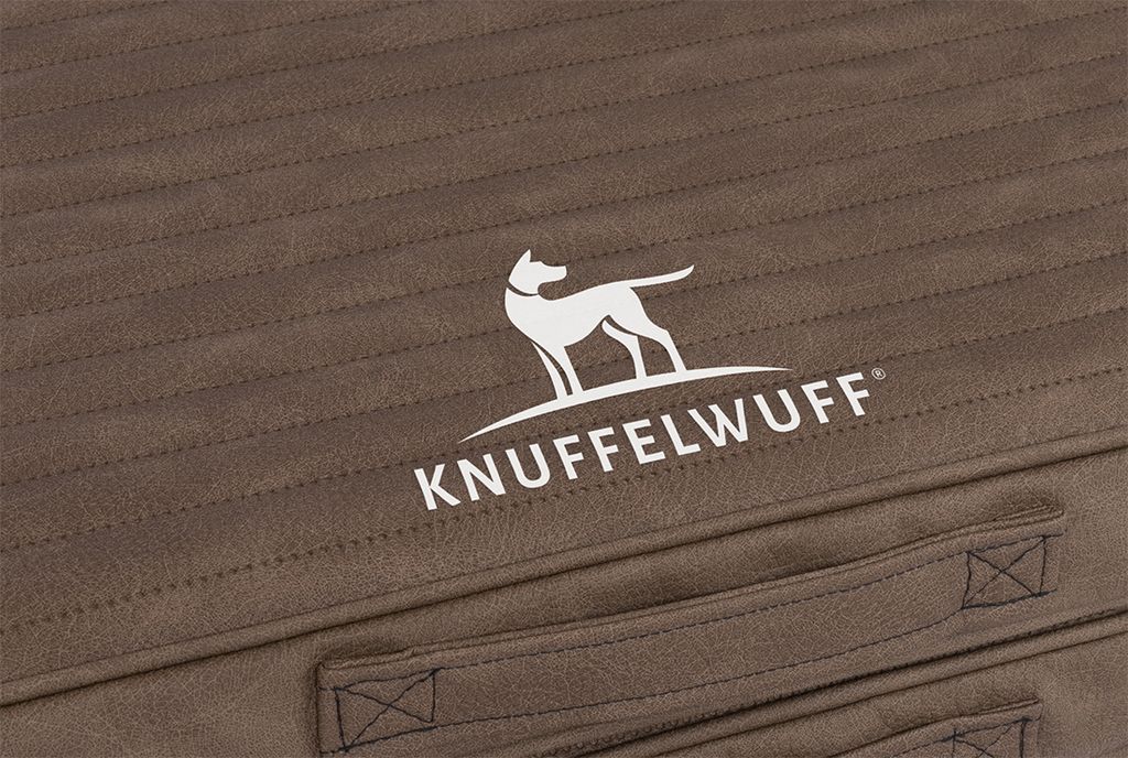 Faltbare Reisematte Orthopädisch Roanoke aus Laser gestepptem Kunstleder 120 x 100cm Braun