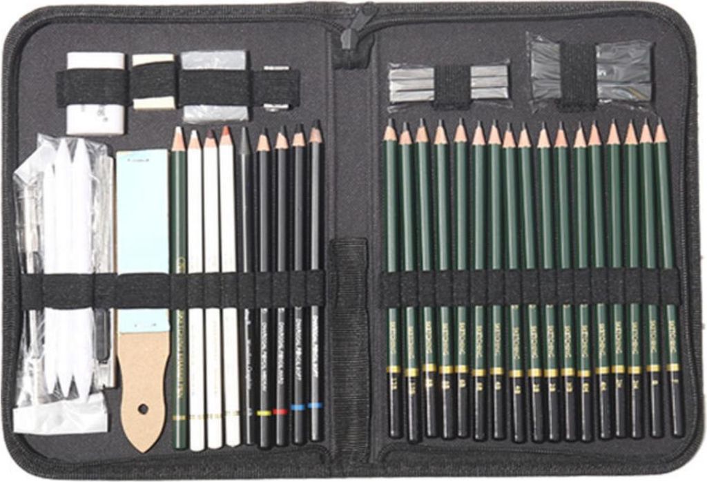 42-teiliges Skizzenset, professionelles Zeichenzubeh?r, farbige Graphit- und Kohlestifte fš¹r Kš¹nstler, Erwachsene, Jugendliche, Lernmaterialien