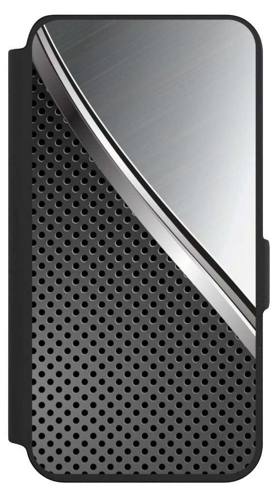 NIVOCASE Klapphülle für Samsung Galaxy S24 Handyhülle aus Kunst Leder NIVOflip schwarz Carbon Metall Stahl